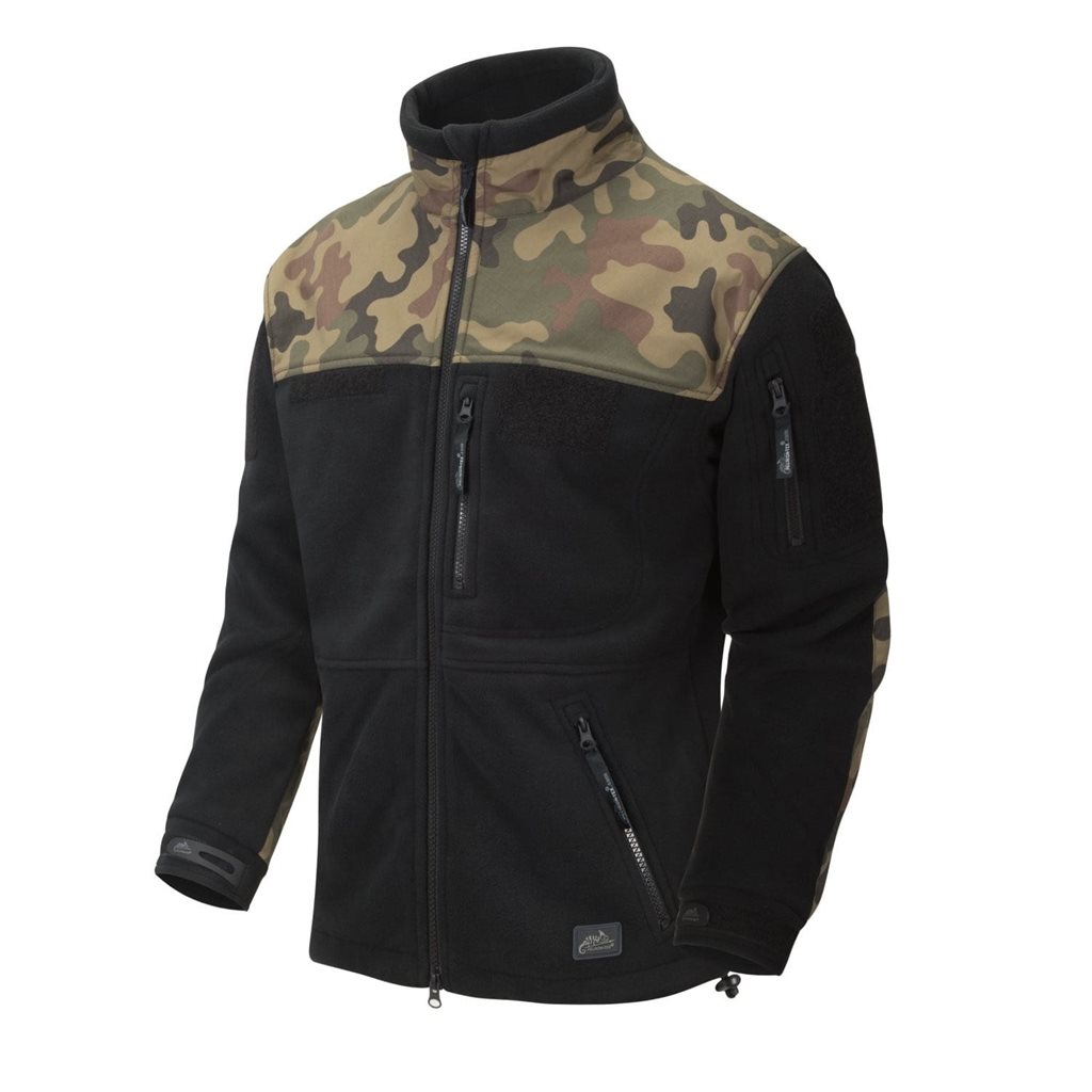 Bunda INFANTRY fleece ČERNÁ/WOODLAND POLSKÝ Velikost: XL