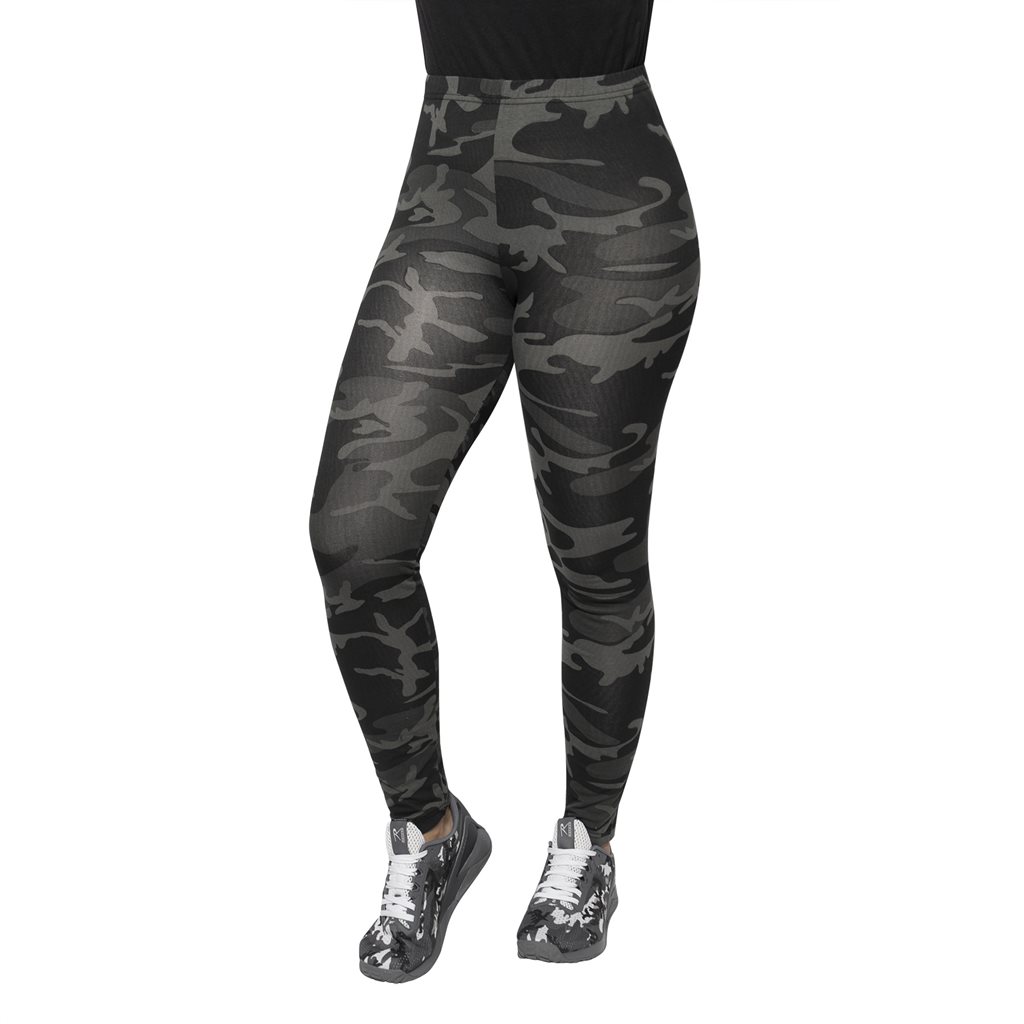 Legíny maskáčové BLACK CAMO Velikost: XL