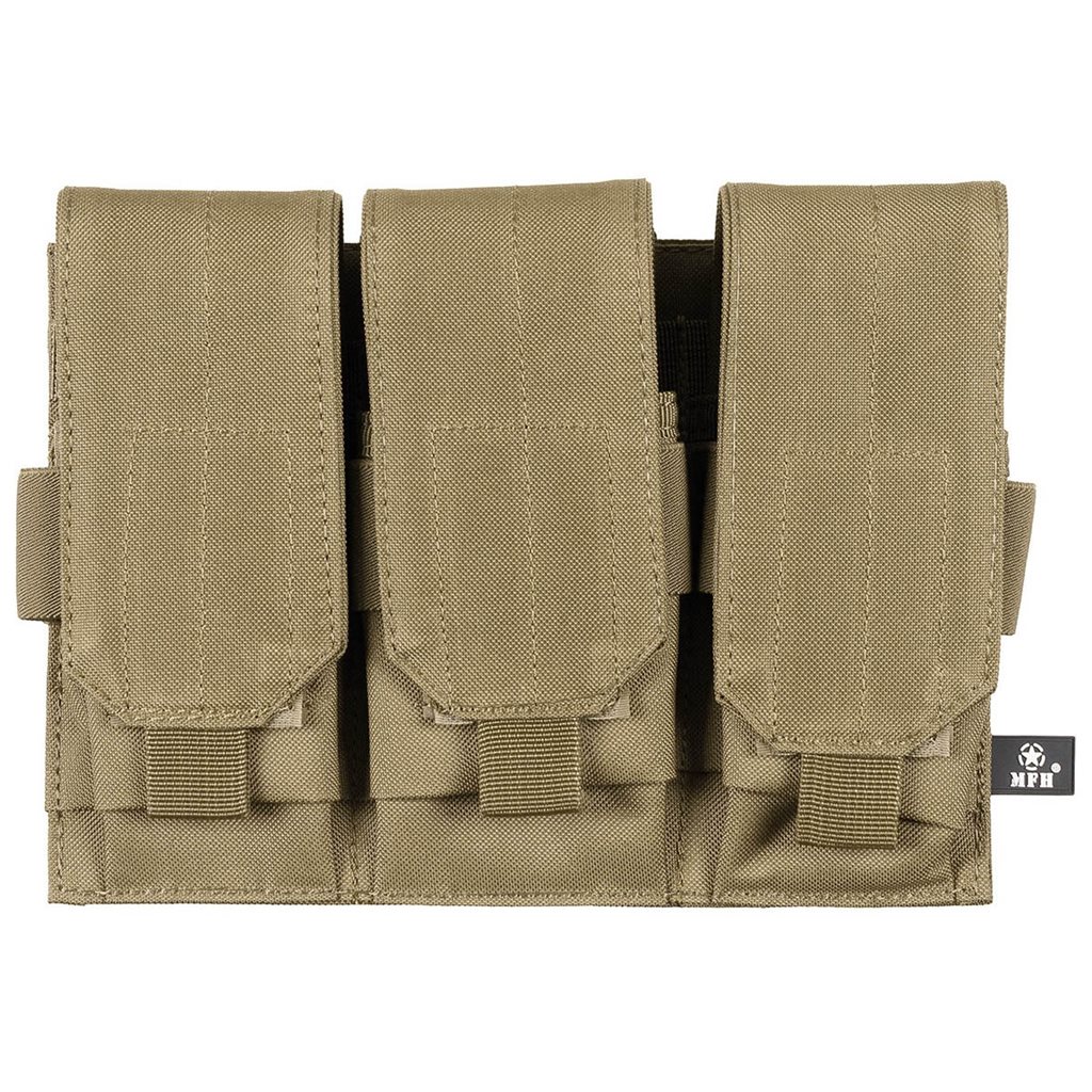 Sumka MOLLE na zásobníky M4/M16 trojitá COYOTE BROWN