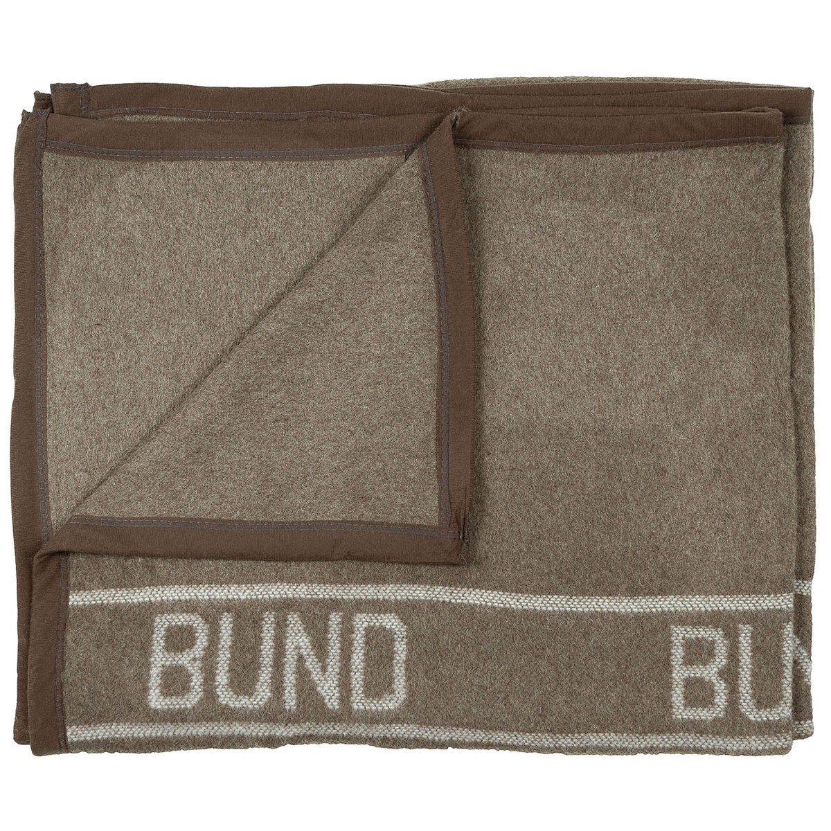 Deka vlněná BUND 220x130 hnědozelená