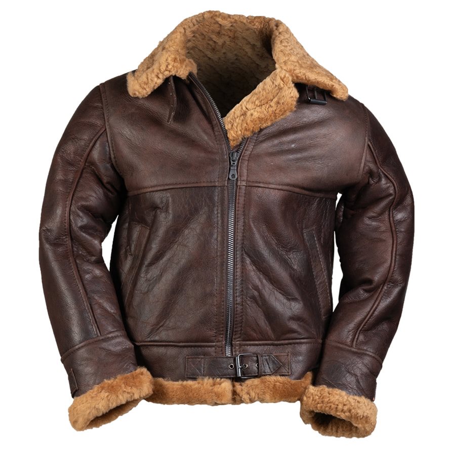 Bunda kožená US B46 SHEEPSKIN HNĚDÁ Velikost: XL