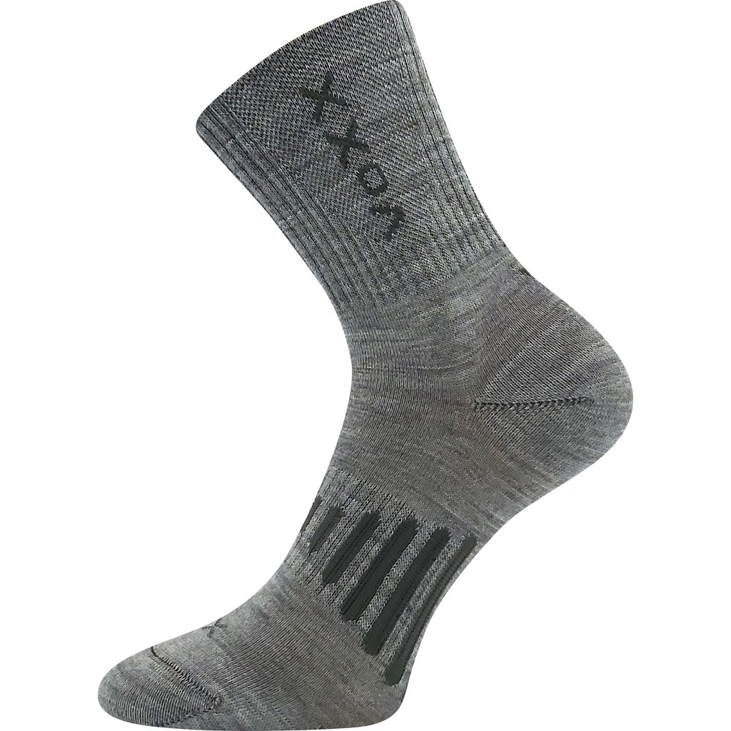 Ponožky Powrix merino vlna světle šedé Velikost: 43-46