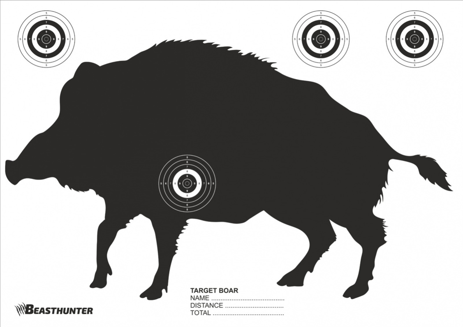 Terč silueta Beast Hunter Boar 10ks