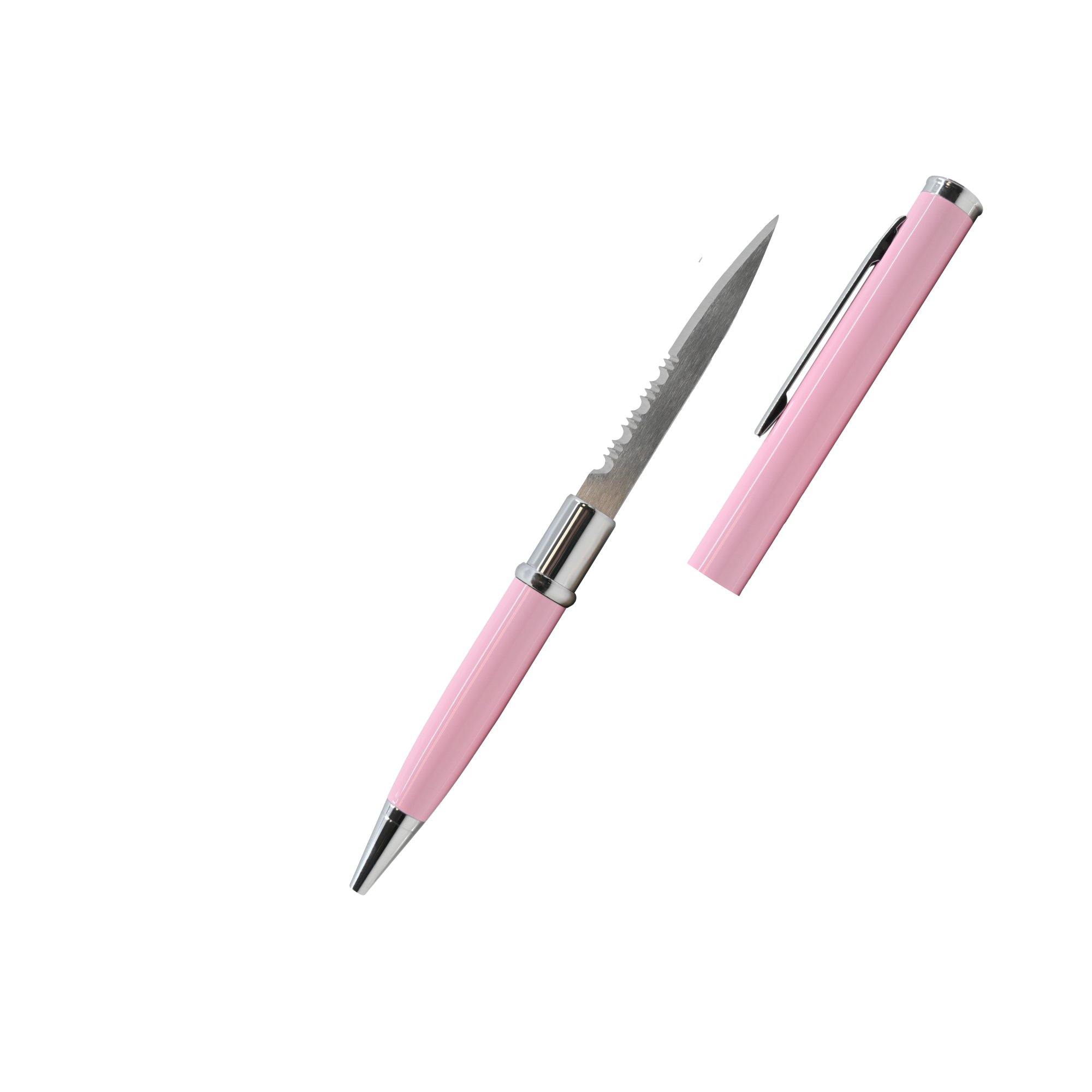 Pero se skrytým nožem - růžové