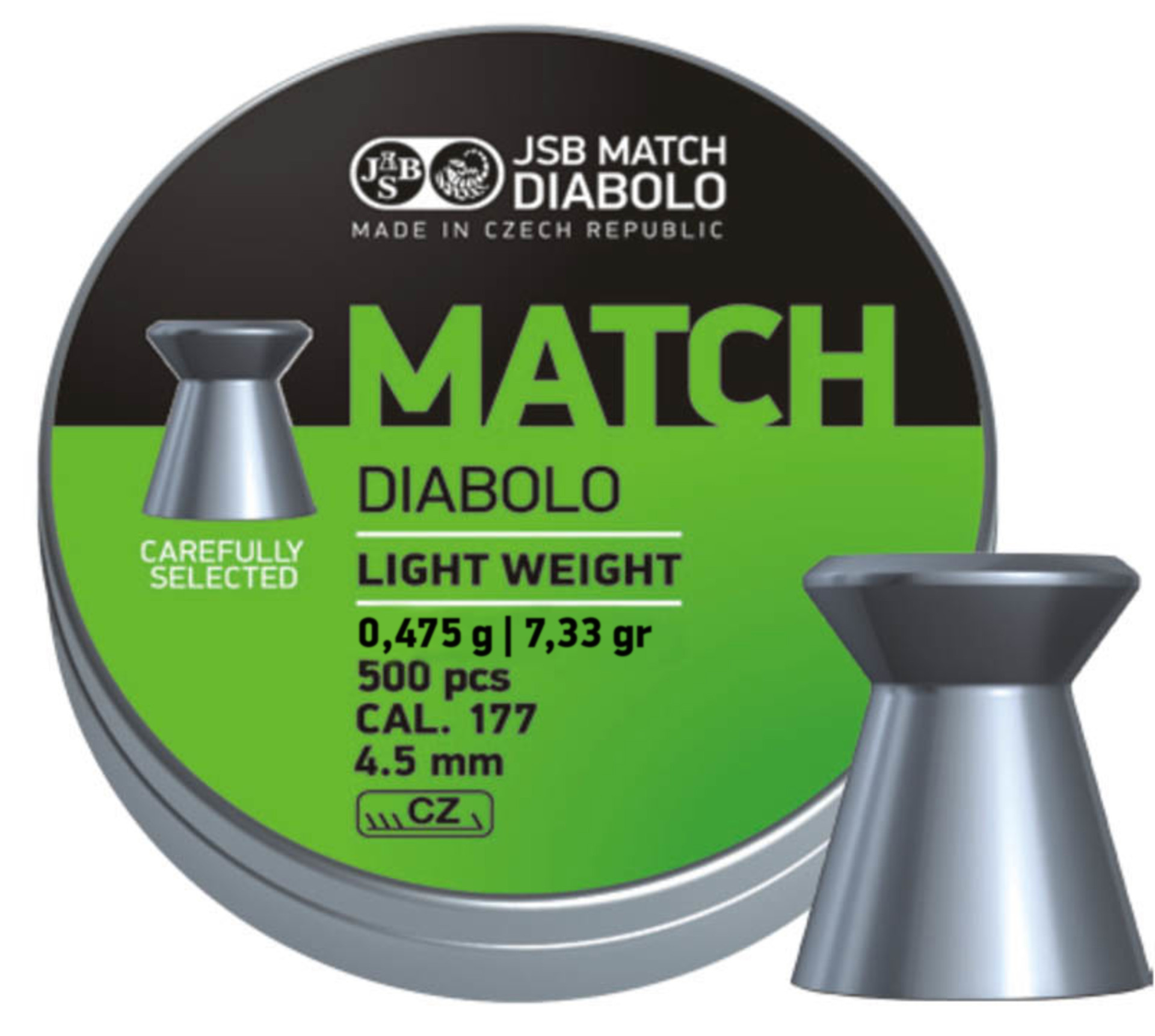 Diabolo JSB Match pistole 500ks cal.4,51mm