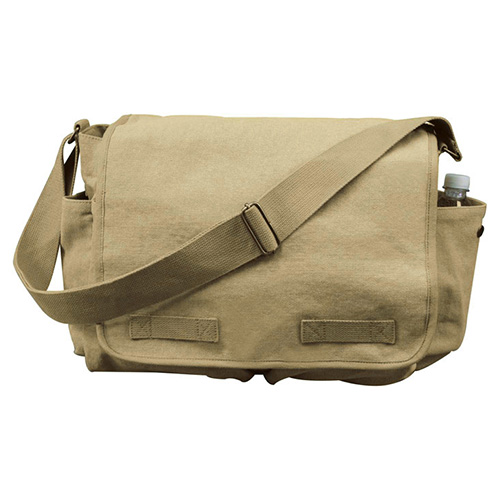 Taška VINTAGE přes rameno 38 x 28 x 15 cm KHAKI