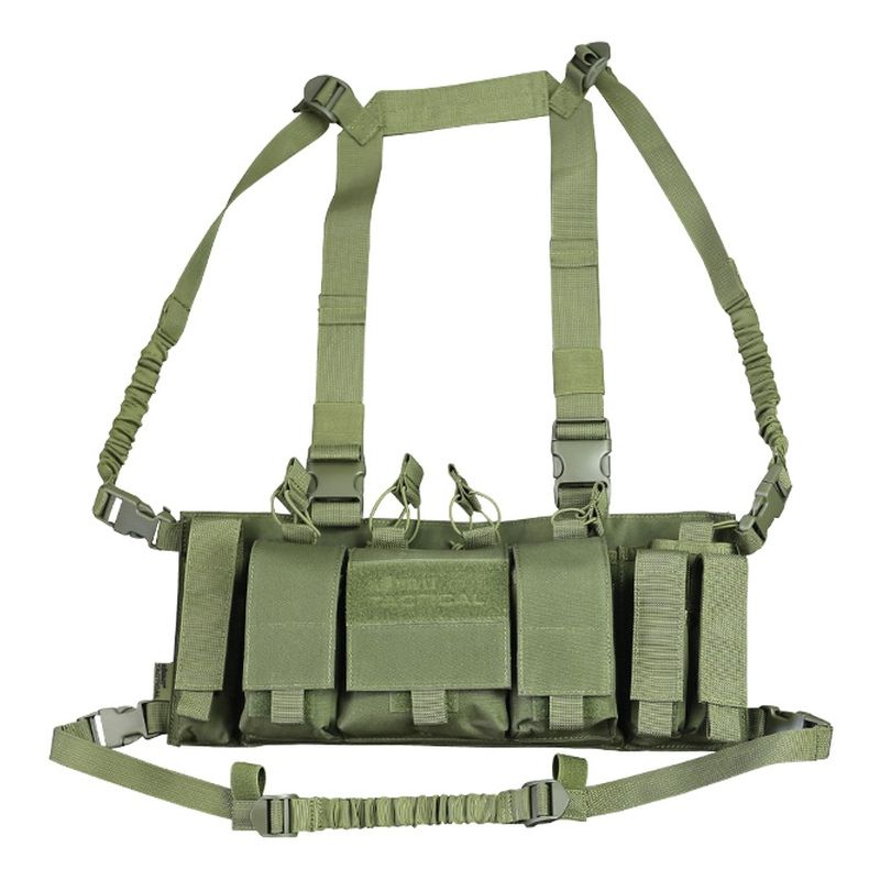 Vesta taktická TROJAN CHEST RIG ZELENÁ