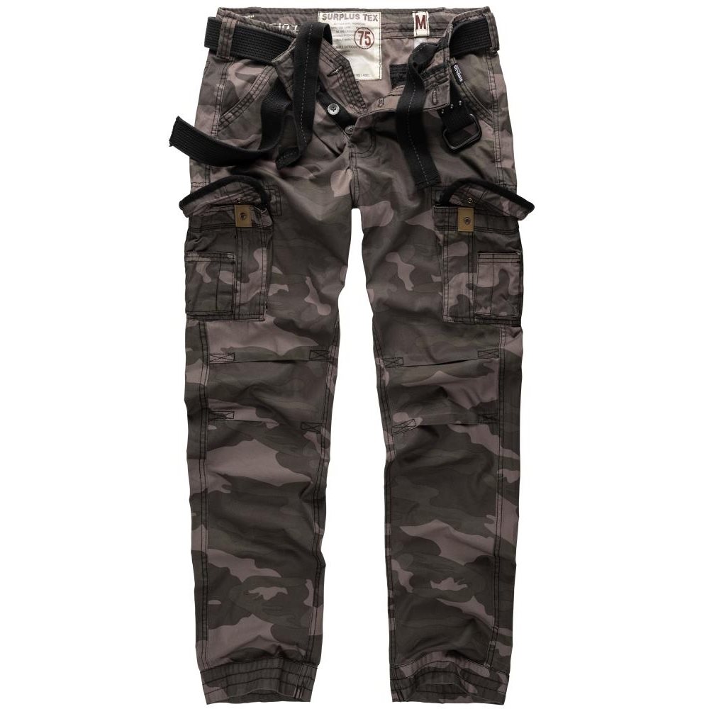 Kalhoty PREMIUM SLIMMY BLACK CAMO Velikost: XL