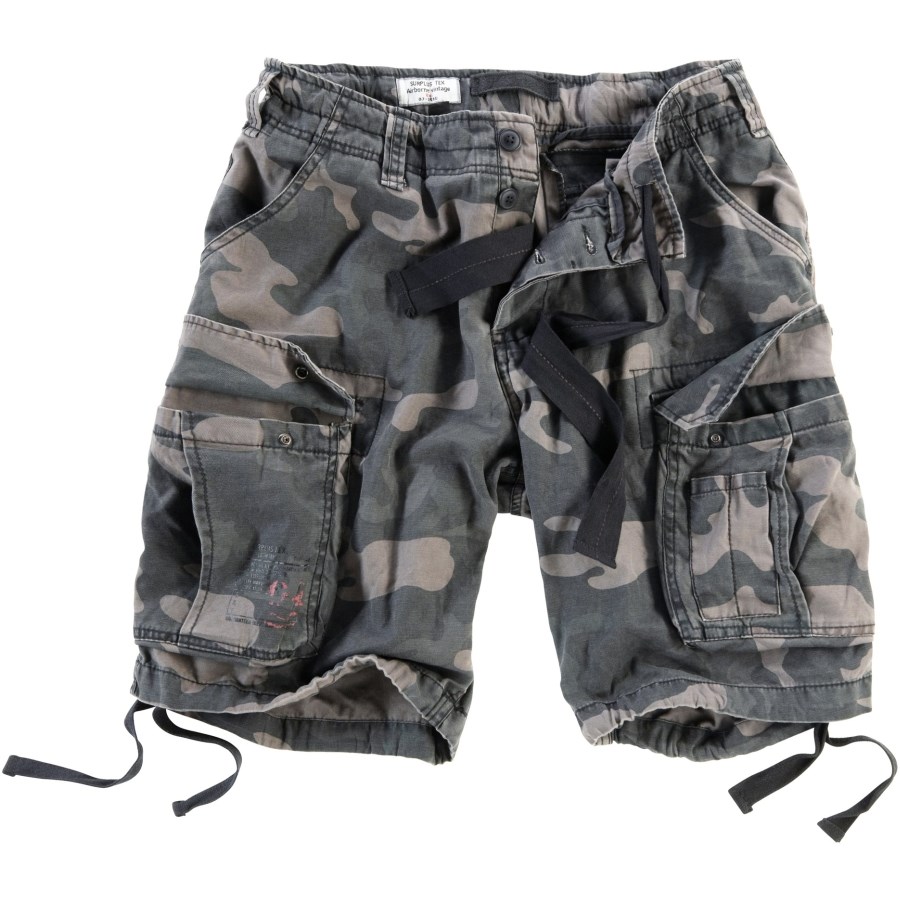 Kraťasy AIRBORNE VINTAGE BLACK CAMO Velikost: XXL