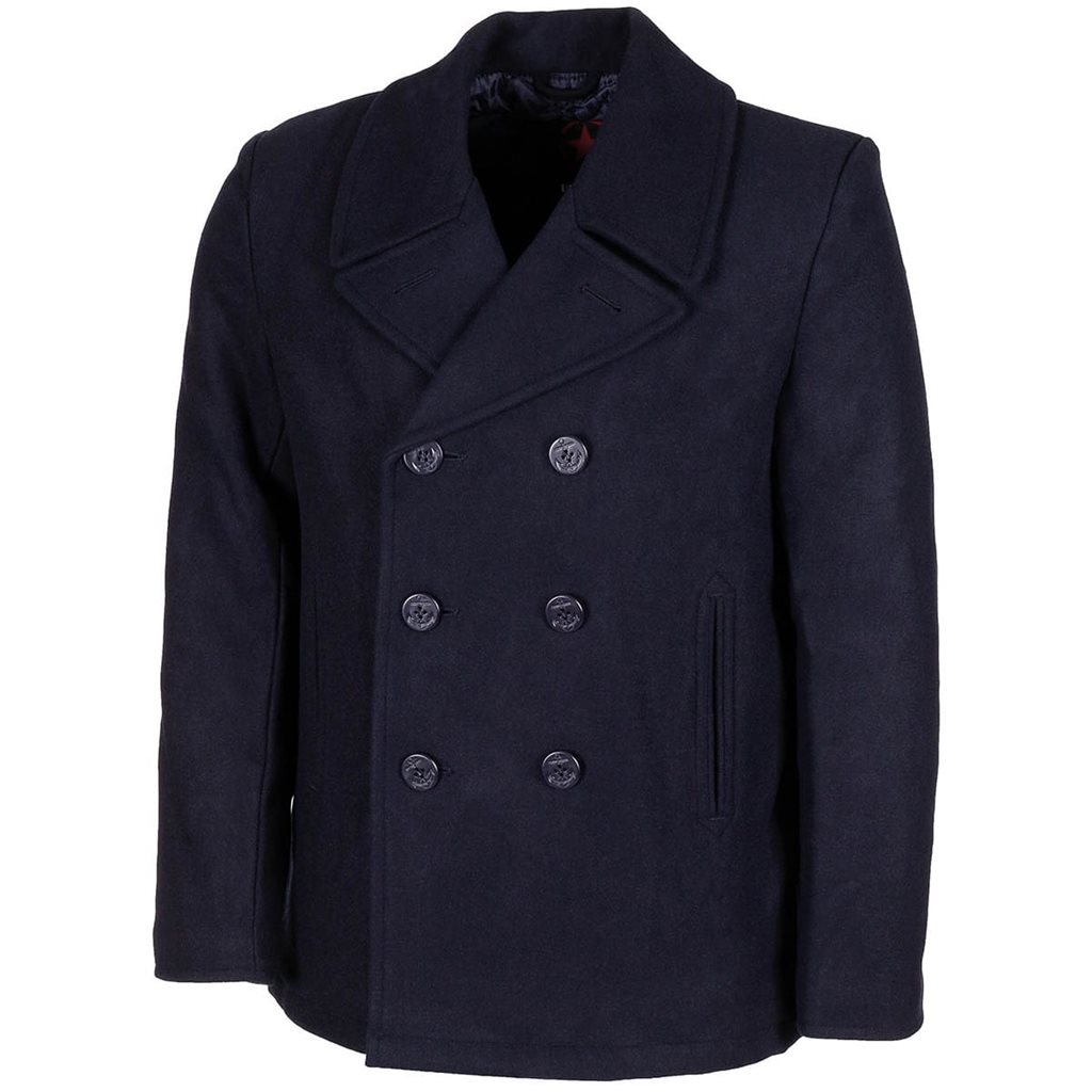 Kabát US Pea Coat MODRÝ Velikost: XL