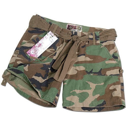 Kraťasy dámské ARMY s opaskem WOODLAND Velikost: XL