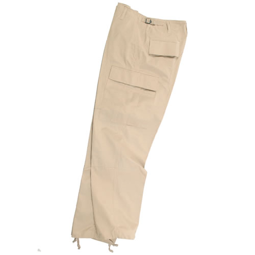 Kalhoty US BDU polní rip-stop KHAKI Velikost: XL