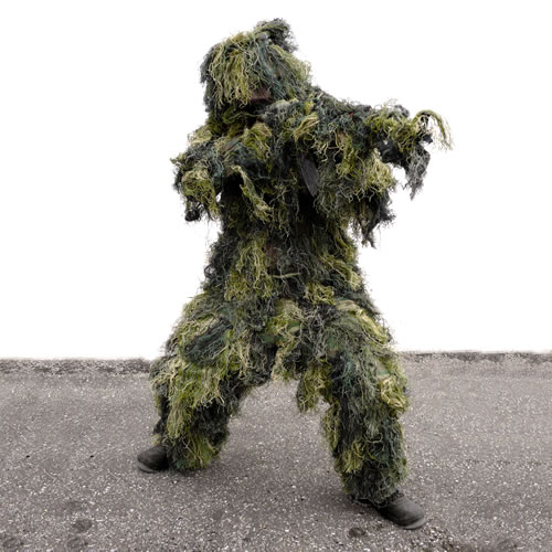 Převlek maskovací GHILLIE SUIT WOODLAND 4ks Velikost: M-L