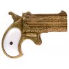 Replika pistole dvouhlavňová, Derringer, mosaz, USA 1866