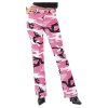 Kalhoty dámské STRETCH FLARE PINK CAMO (velikost 5-6)
