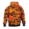 Mikina s kapucí ORANGE CAMO vel.3XL