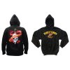 Mikina MARINES SKULL/RIBBON s kapucí ČERNÁ (velikost S)