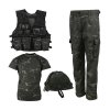 Komplet dětský taktický ARMY COMBO BTP BLACK vel.11-12