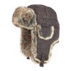 Beranice WOOL TRAPPER kostkovaná HNĚDÁ (velikost 57)