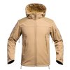 Bunda FIGHTER V2 softshell s kapucí TAN (velikost 3XL)