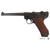 Replika pistole Parabellum Luger P08 Long, dřevo, Německo 1898