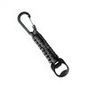 Klíčenka PARACORD s karabinou a otvírákem na láhve ČERNÁ