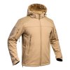Bunda FIGHTER V2 softshell s kapucí TAN
