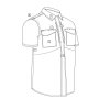 Košile 24-7 UNIFORM krátký rukáv rip-stop MODRÁ
