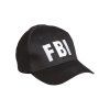 Čepice baseball s nápisem 'FBI' bíle vyšitý ČERNÁ