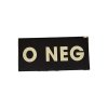 Nášivka IFF IR krevní skupina VELCRO 0 NEG ČERNÁ