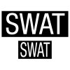 Nášivka SWAT velcro 2 rozměry v balení ČERNÁ
