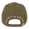 Čepice baseball P-40 CURTISS HNĚDÁ