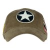 Čepice baseball P-40 CURTISS HNĚDÁ