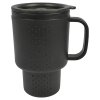 Hrnek termo dvouplášťový plastový s rukojetí 400ml ČERNÝ