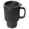Hrnek termo dvouplášťový plastový s rukojetí 400ml ČERNÝ