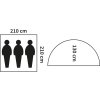 Stan MONODOM pro 3 osoby 210x210x130cm ZELENÝ