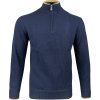 Svetr ASHCOMBE se zipem jehněčí vlna NAVY BLUE