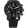 Hodinky CHRONOGRAPH gumový řemínek ČERNÉ