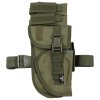 Pouzdro stehenní Tactical na pistol a zásobníky pravé ZELENÉ