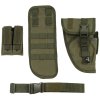 Pouzdro stehenní Tactical na pistol a zásobníky pravé ZELENÉ