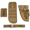 Pouzdro stehenní Tactical na pistol a zásobníky pravé COYOTE