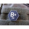 Nášivka hexagon krev B POS plast ČERNÁ SWAT