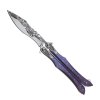 Nůž motýlek purple 3D balisong