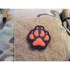 Nášivka K9 psí tlapa plastová velcro ČERVENÁ