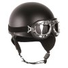 Helma motocyklová RETRO včetně brýlí ČERNÁ (velikost L)