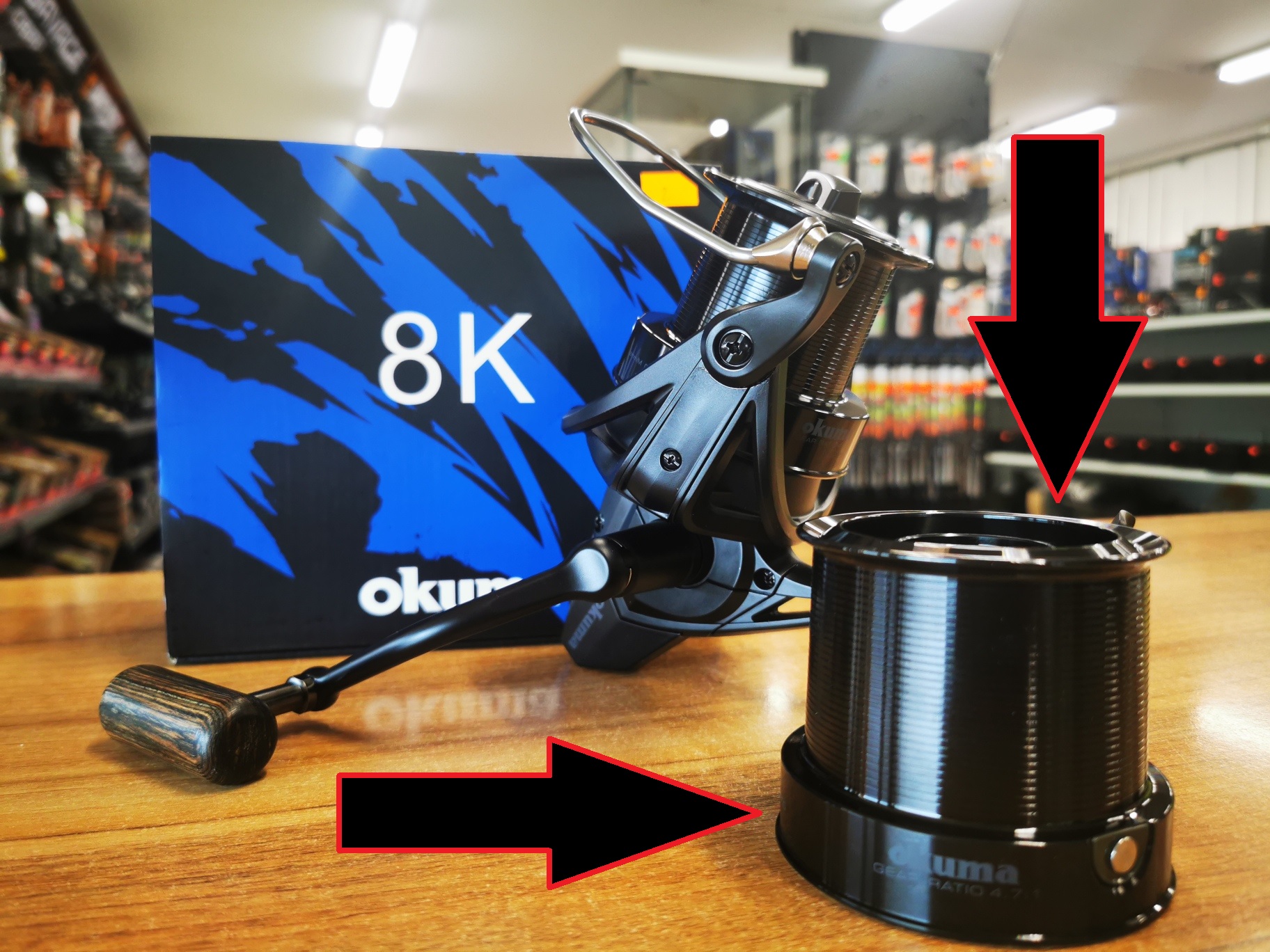 Mělká cívka na Okuma 8K