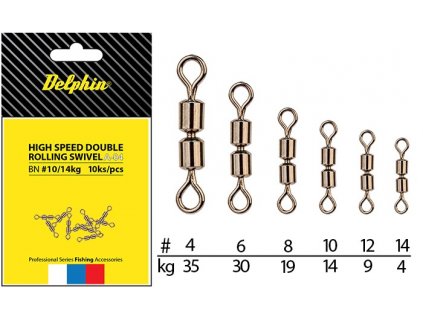 Delphin Hi speed double rolling swivel A 04 - BN/8