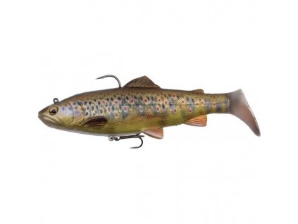 Savage gear gumová nástraha 4D trout rattle shad 12,5cm 35gr - dark brown trout