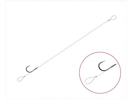 Delphin Feederový návazec  FLR Loop / 6ks vel. 8 8cm