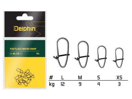 Delphin Fastlock micro snap / 10ks  M/9kg